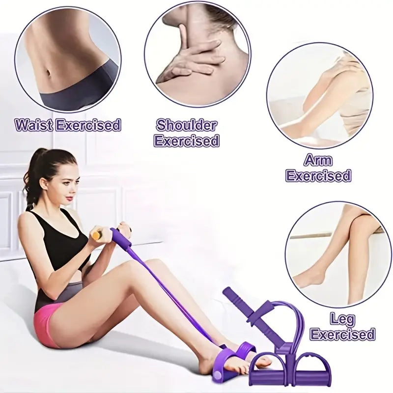Banda de ejercicios con pedal | Flexi Gym ®️ | + 2 REGALOS SORPRESA 🎁