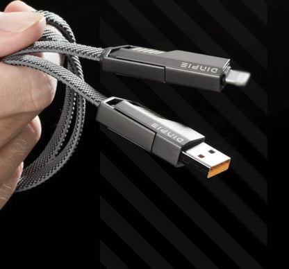PACK X2 CABLES ULTRACARGA RÁPIDA MULTIFUNCIONAL 4 EN 1 + ENVÍO GRATIS