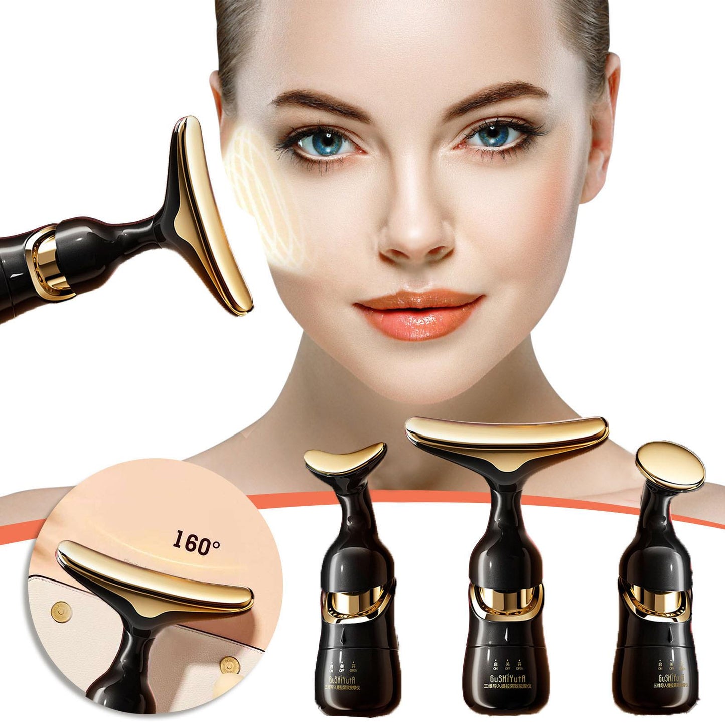 Masajeador Facial 3 en 1 con Tecnología 4D (Rostro - Ojos - Cuello) - 😍50% DE DESCUENTO😍