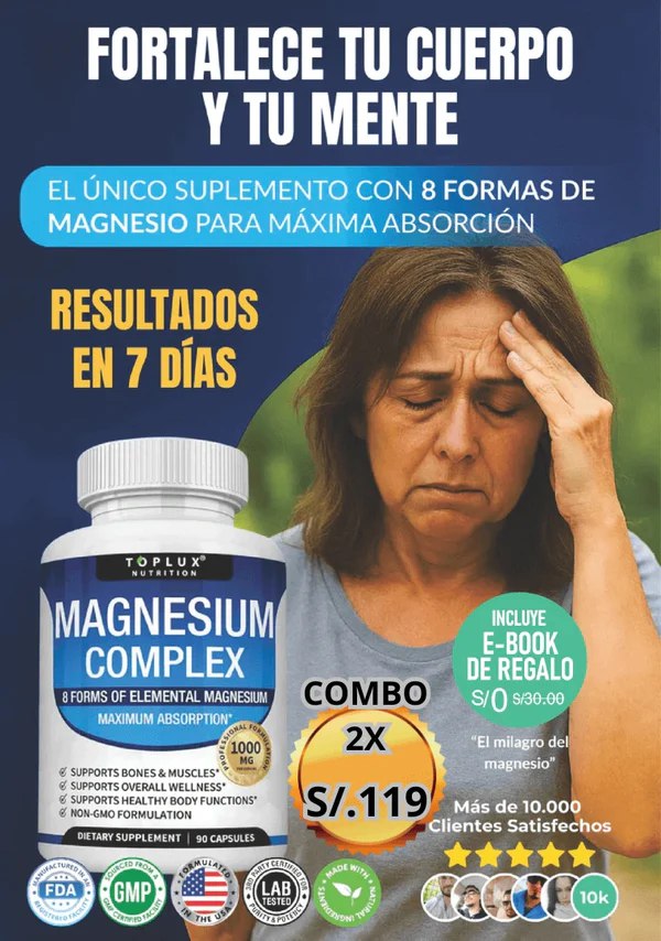 🧲 Magnesio PREMIUM Complex™ 8 en 1 (90 Cápsulas Original) NUEVO