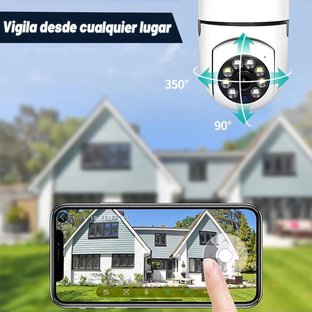 Foco Camara 360° WIFI 5G Full HD